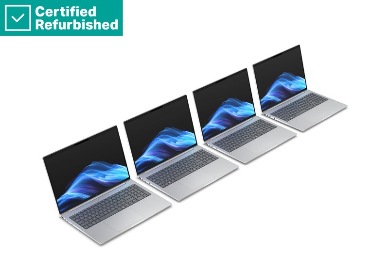 RENEW SILVER HP EliteBook 8 G1i AI 16 - Ultra 7-258V, 32GB, 1TB SSD, 16 WUXGA AG, 5MP IR cam, FPR, US backlit keyboard, Glacier Silver, 77Wh, Win 11 Pro, 1 years thumbnail 3