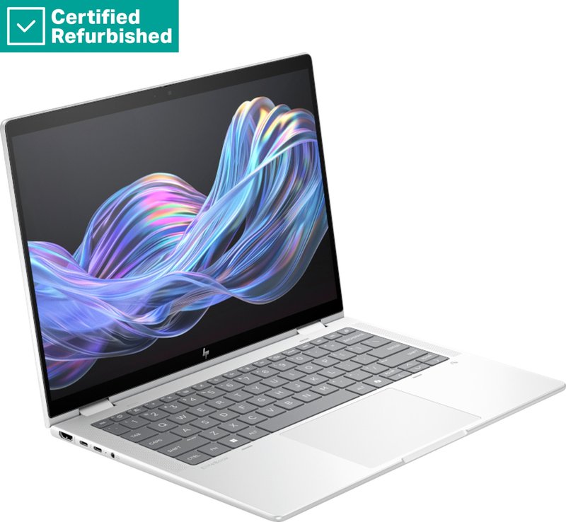 RENEW GOLD HP EliteBook X Flip G1i AI 14 - Ultra 7-258V, 32GB, 512GB SSD, 14 WUXGA AG, 5MP IR cam, FPR, UK backlit keyboard, Glacier Silver, 68Wh, Win 11 Pro, 1 years thumbnail 2