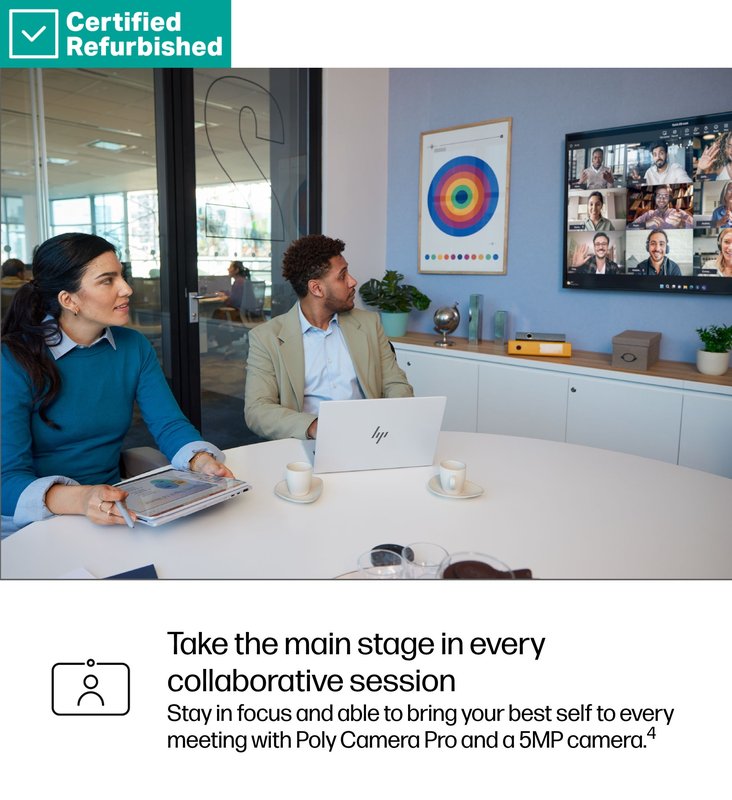 RENEW GOLD HP EliteBook X Flip G1i AI 14 - Ultra 7-258V, 32GB, 512GB SSD, 14 WUXGA AG, 5MP IR cam, FPR, UK backlit keyboard, Glacier Silver, 68Wh, Win 11 Pro, 1 years thumbnail 8