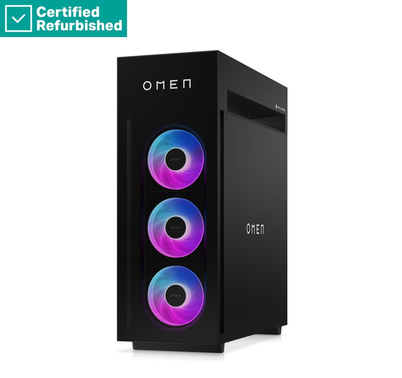 RENEW SILVER OMEN by HP MAX 45L Gaming Desktop PC GT23-0790ng - Ryzen 9 9900X3D, 64GB, 2TB SSD, GeForce RTX 5080 16GB, No Mouse, Win 11 Home, 1 years thumbnail 3