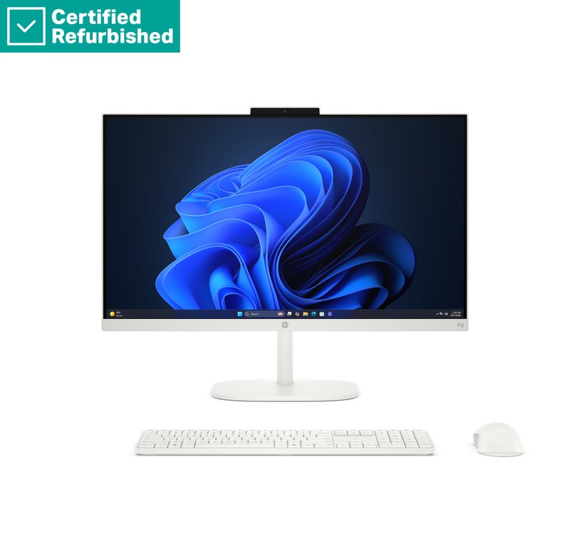 RENEW GOLD HP ProStudio 2 G2i AIO All-in-One 24 - i5-120U, 16GB, 512GB SSD, 23.8 FHD Non-Touch AG, Height Adjustable, USB Mouse, Ceramic White, Win 11 Pro, 1 years - Image 1