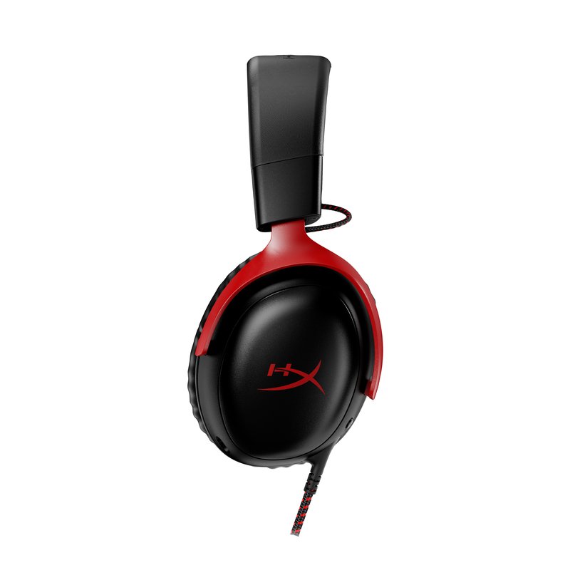 HyperX Cloud III - Gaming Headset (Black/Red) thumbnail 4