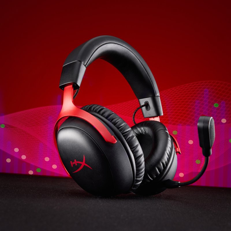 HyperX Headset Cloud III S Wireless / A59Z0AA Red on Black thumbnail 2
